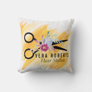 Coussin Ciseaux d'or professionnel et salon de beauté flor