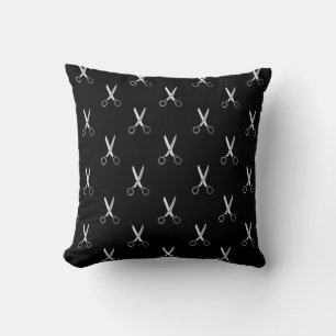 Coussin Ciseaux Vintage Noir Motif Minimaliste