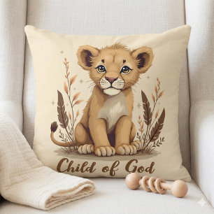 Coussin Citation adorable Lion Cub Christian Art Faith