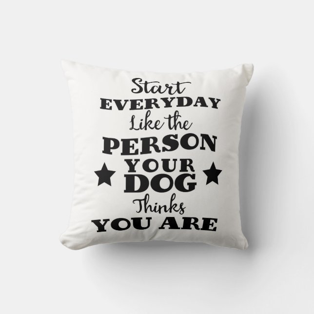 Coussin Citation amusante de chien de compagnie (Recto)