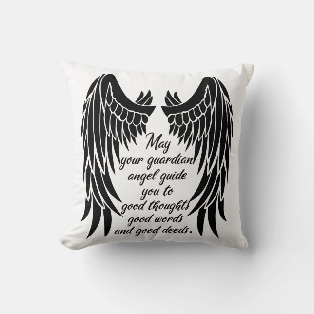 Coussin Citation Angel Guardian/Ange Wings (Recto)