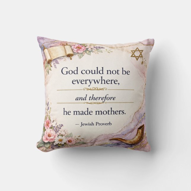 Coussin Citation biblique juive messianique - Verset bibli (Recto)