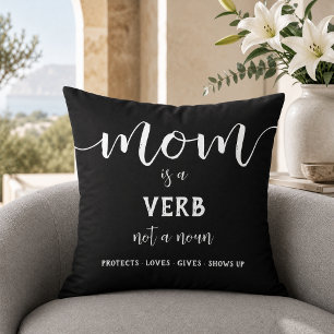 Coussin Citation Blanche Maman Est Un Verbe Citation Mater