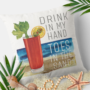 Coussin Citation Boire Dans Ma Main Vacances D'été De Plag