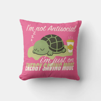 Coussin Citation d’introduction amusante Je suis juste en