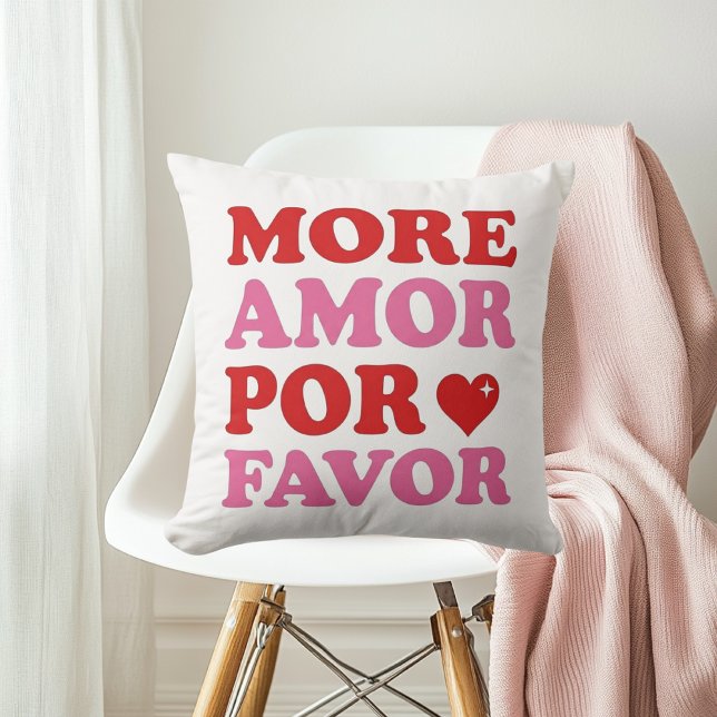 Coussin Citation d'amour Plus d'Amor Por Favor (Créateur téléchargé)