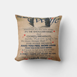 Coussin Citation d'amour pour femme, Anniversaire de femme