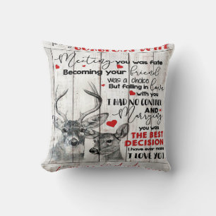 Coussin Citation d'amour pour l'anniversaire de mariage de
