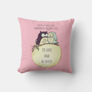 Coussin Citation d'amour rose
