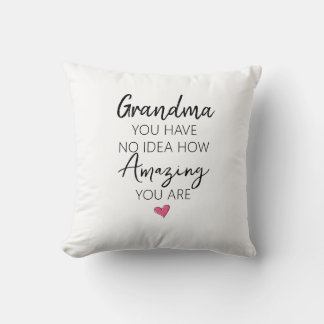 Coussin Citation d'appréciation d'anniversaire de grand-mè