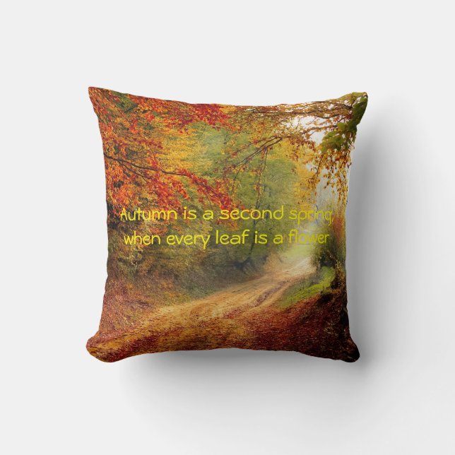 Coussin Citation d'automne (Recto)