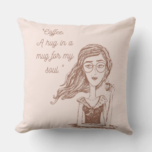 Coussin citation de café