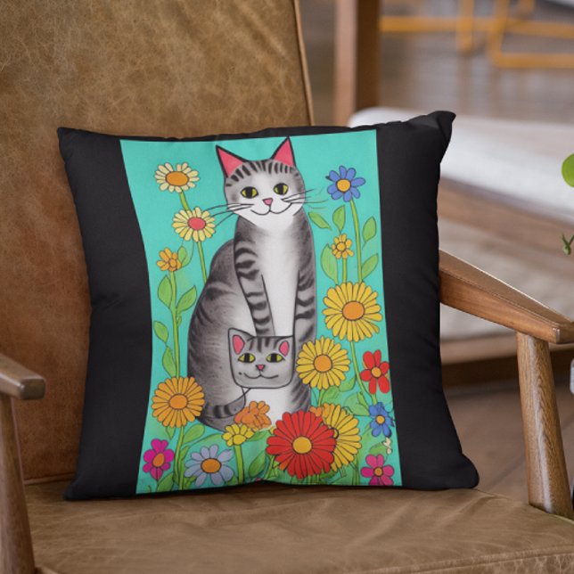 Coussin Citation de chats et de chatons en plastique migno (Créateur téléchargé)