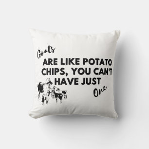 Coussin Citation de chèvre amusante : Les chèvres sont com
