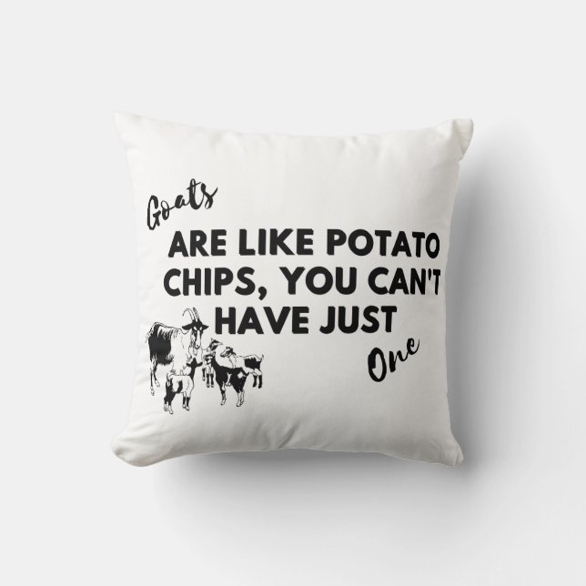 Coussin Citation de chèvre amusante : Les chèvres sont com (Recto)