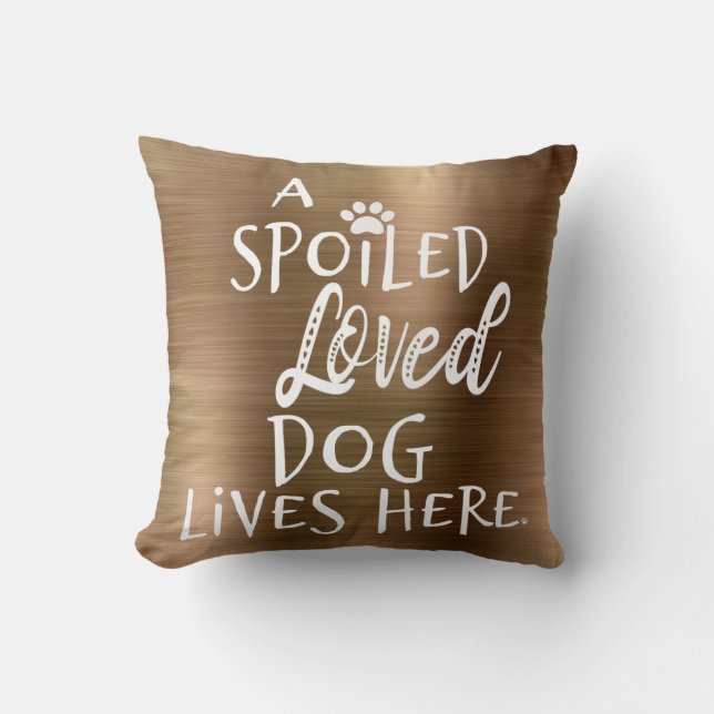 Coussin Citation de chien mignon (Recto)