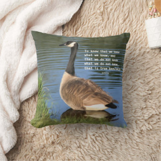 Coussin Citation de connaissance de Confucius sur l'oie du