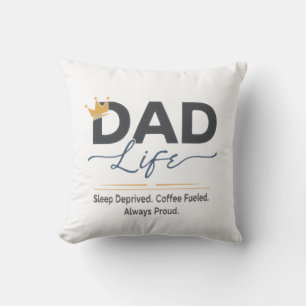 Coussin Citation de couronne de papa drôle - Café privé de