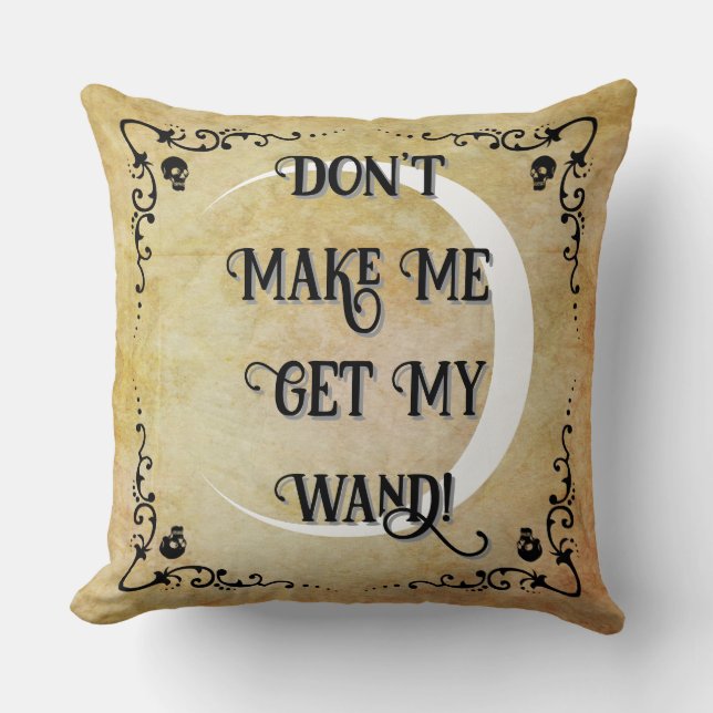 Coussin Citation de cuisine d'Halloween (Recto)
