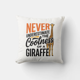 Coussin Citation de girafe drôle design vintage vecteur T-