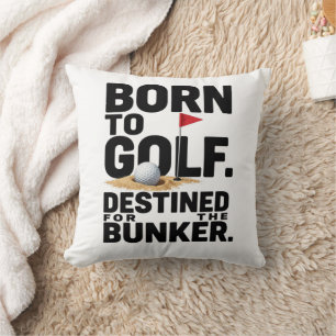 Coussin Citation de golf amusante pour les accros du golf 
