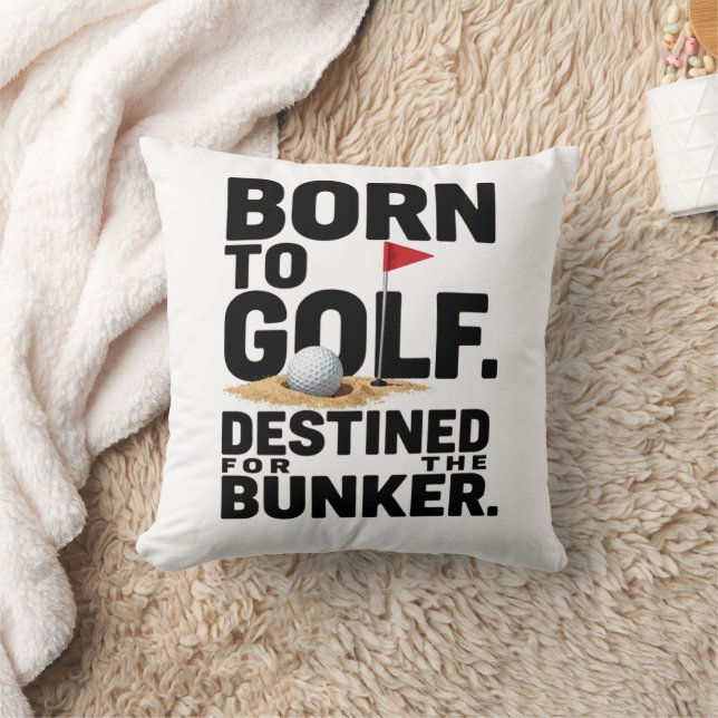Coussin Citation de golf amusante pour les accros du golf  (Couverture)