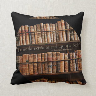 Coussin Citation de inspiration de vieux livre