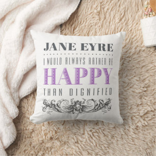 Coussin Citation De Jane Eyre - Je Préférerais Toujours Êt