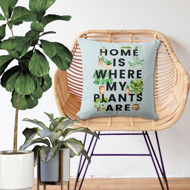 Coussin Citation de jardinage de plantes d'intérieur à l'a (In situ outdoor)