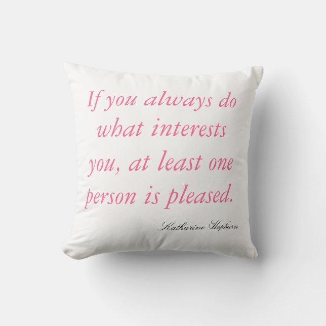 Coussin Citation de Katharine (Recto)