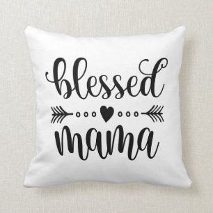 Coussin Citation de la Fête des mères de Maman bénie Lanc
