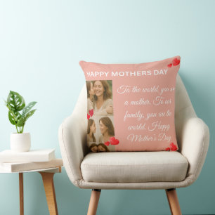 Coussin Citation de la Fête des Mères Élégante Jeter l'ore