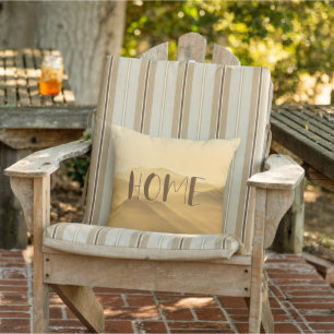 Coussin Citation de la maison de lever du soleil sur les c