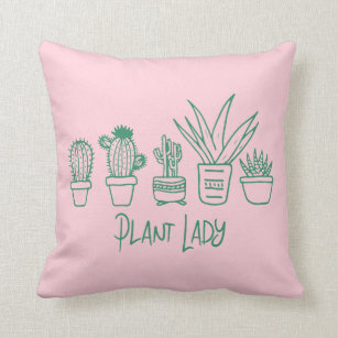 Coussin Citation de la mignonne Plante Lady Funny Cactus e