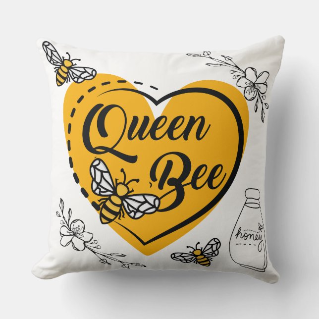 Coussin citation de l'abeille royale (Recto)
