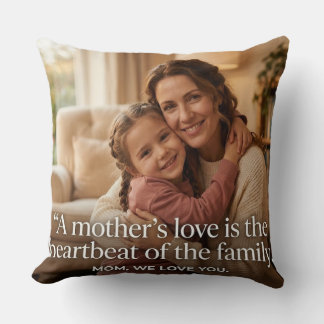 Coussin Citation de l'Amour Familial de Mère