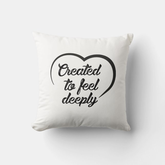 Coussin Citation de l'amour profond romantique - Créé pour (Recto)