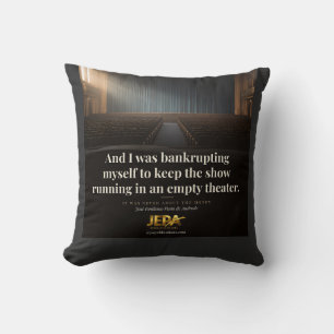 Coussin Citation de livre : Afficher dans un théâtre vide