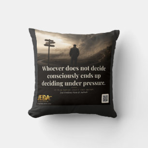 Coussin Citation de livre Décider consciemment