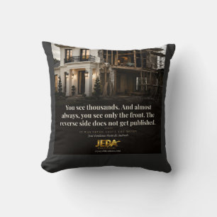 Coussin Citation de livre sur le verso