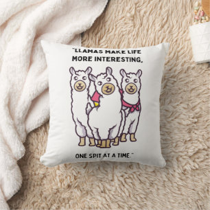 Coussin citation de llama