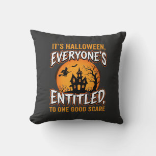 Coussin Citation de Maison Hantée Halloween One Good Scare