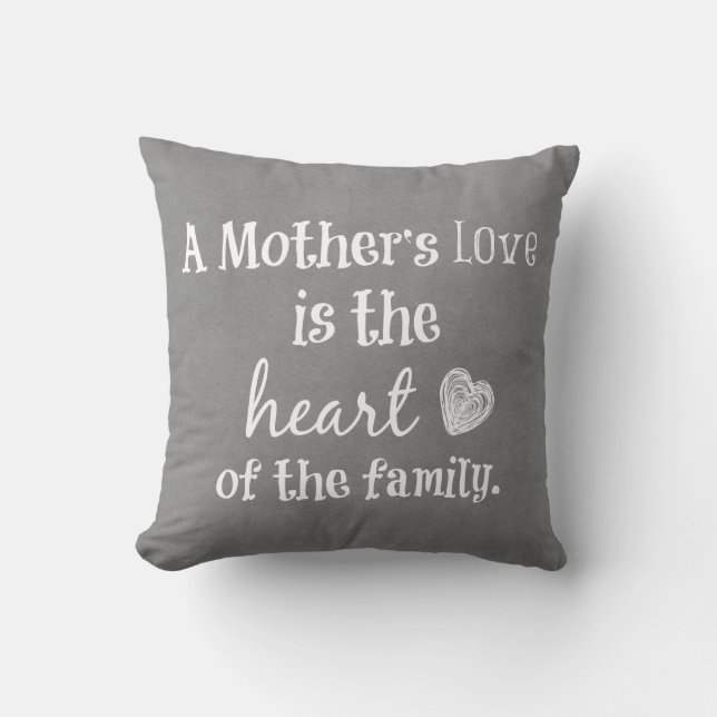 Coussin Citation de maman inspirationnelle (Recto)