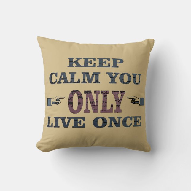 Coussin Citation de motivation de vie (Recto)