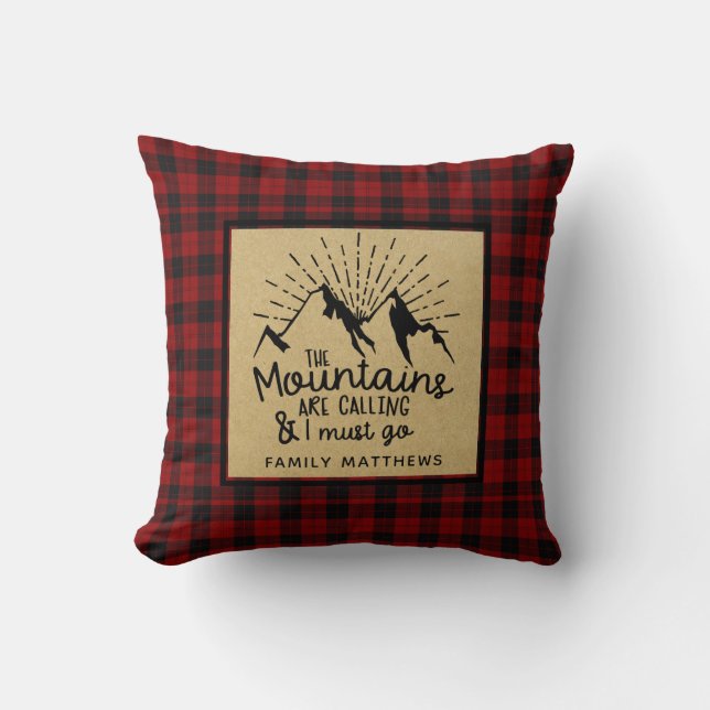 Coussin Citation de motivation inspirante Bûcheron Buffalo (Recto)