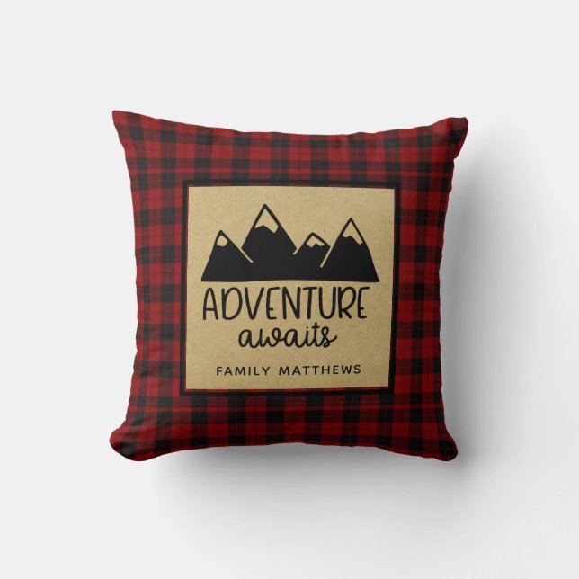 Coussin Citation de motivation inspirée Lumberjack Buffalo (Recto)