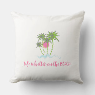 Coussin Citation de plage Tropical Summer Cool unique