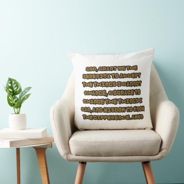 Coussin Citation de prière basée sur la foi (Chaise)