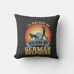 Coussin Citation de propriétaire de berger allemand vintag