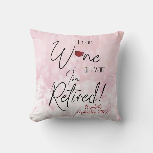 Coussin Citation De Retraite Drôle Je Peux Vivre Tout Ce Q (Recto)